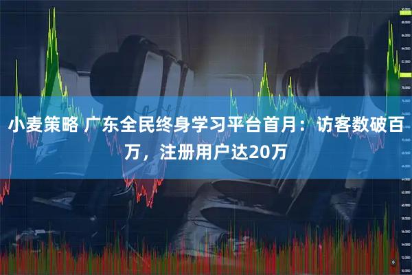 小麦策略 广东全民终身学习平台首月：访客数破百万，注册用户达20万